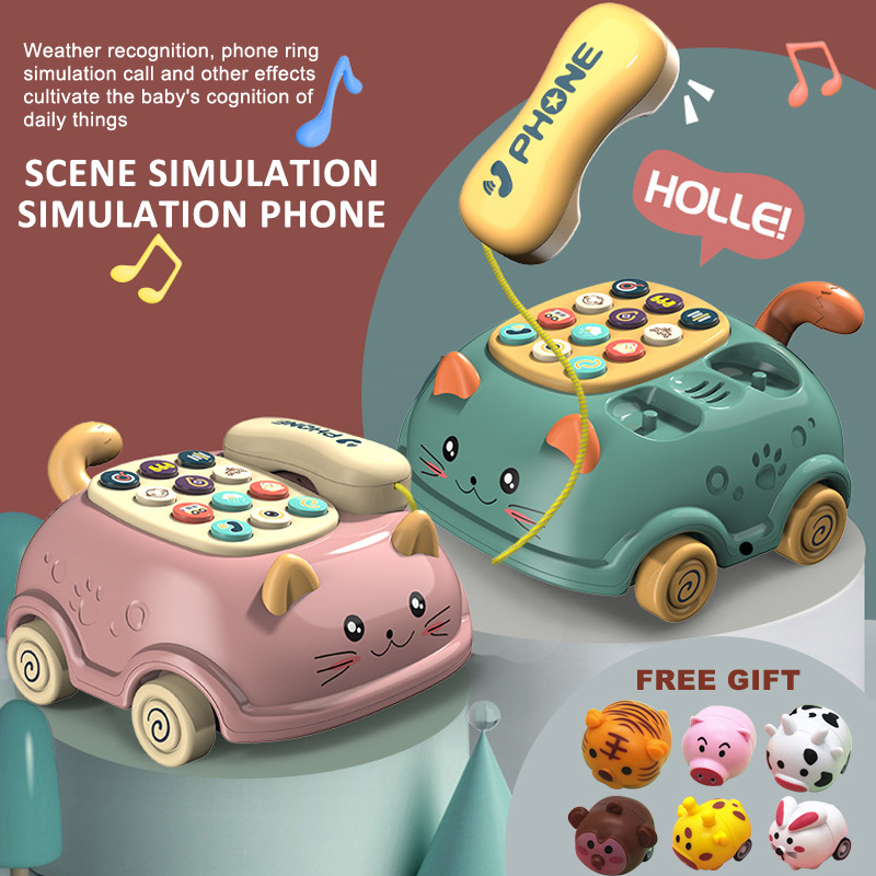 Kids Education Mobile - 赤ちゃん教育学習玩具 0 12 ヶ月モンテッソーリライトミュージカルピアノ携帯電話女の子子供子供電話ストーリーマシン