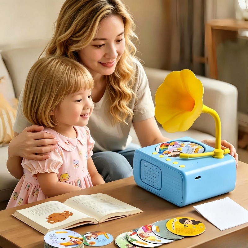 Kids Educational Reader - 子供向け教育用フォノグラフカードリーダー、早期学習英語音声カードマシン、多言語対応子供向け教育玩具