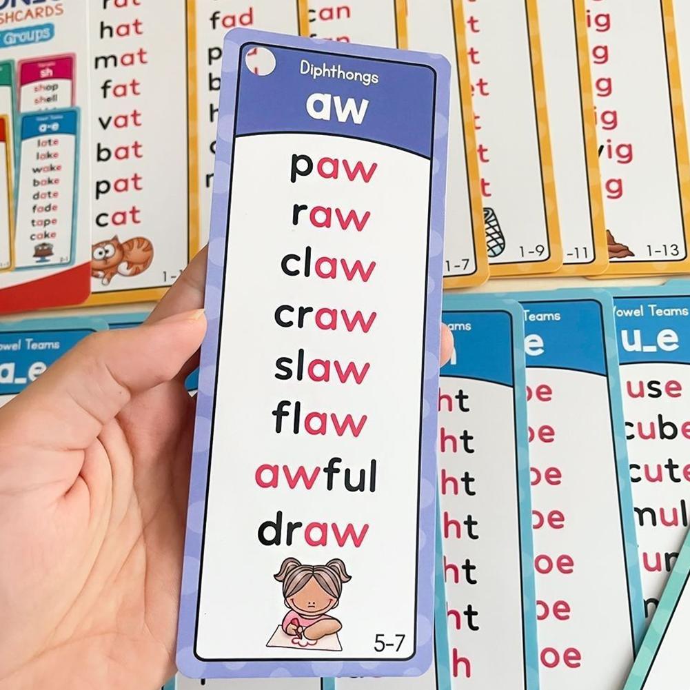 Flash Card Alphabet - 117 グループの子供向けフォニックスフラッシュカード アルファベットサウンドマッチングカード 幼児教育用読み書き学習おもちゃ 子供向け
