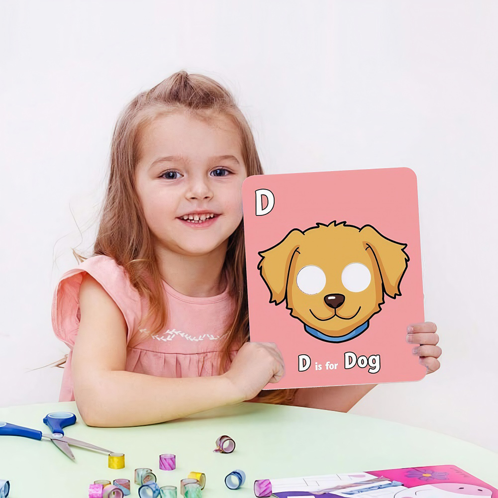 26枚のアルファベットフラッシュカード（動物マスク付き）子供 - Flash Card Alphabet のレビューと価格