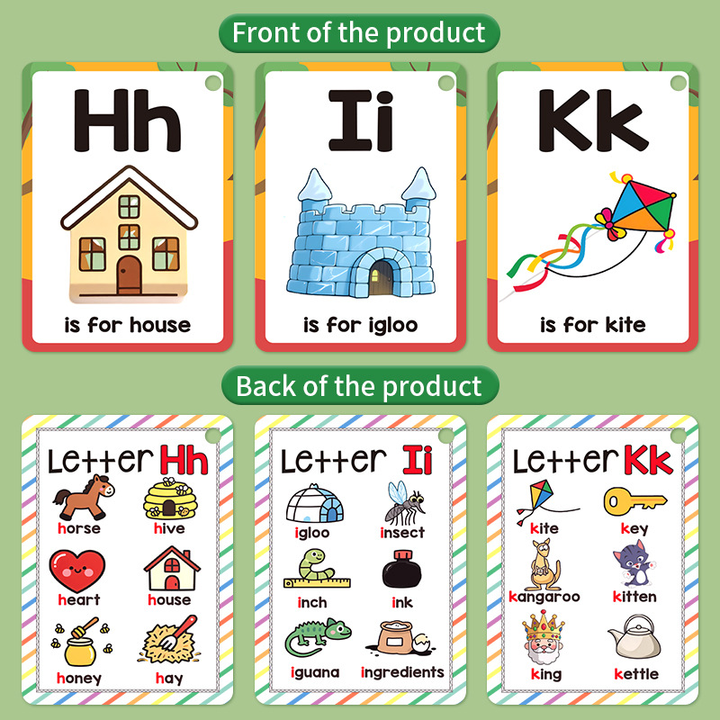 カラー動物アルファベット認知カード 子供向け英語26文字アル - Flash Card Alphabet のレビューと価格