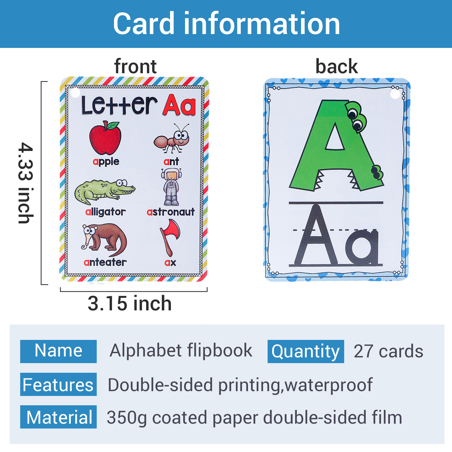 Bview アート英語 26 文字アルファベットフォニックス - Flash Card Alphabet のレビューと価格