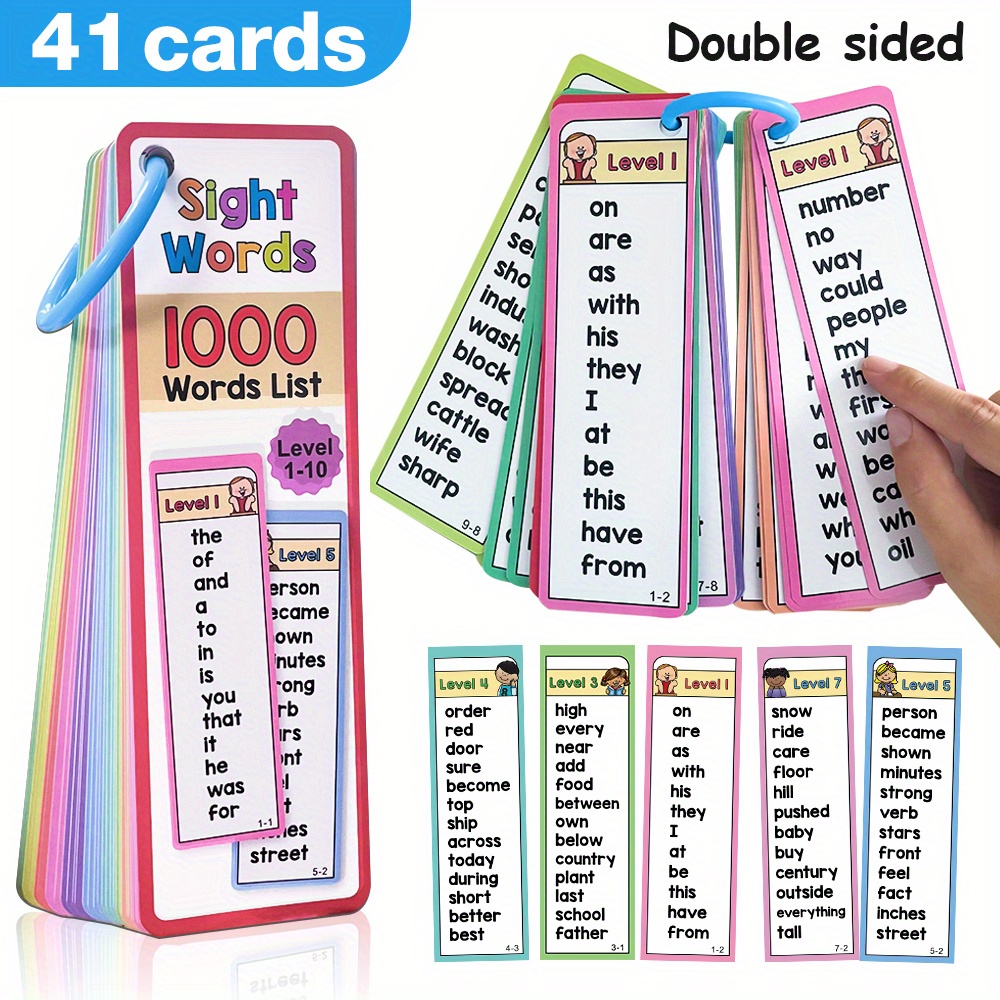 6歳から10歳のお子様向け、1000個の視覚単語フラッシュカ - Flash Card Alphabet のレビューと価格