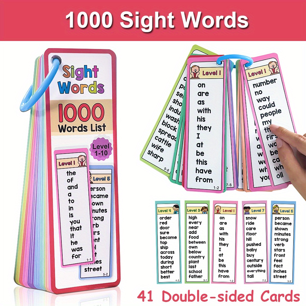 6歳から10歳のお子様向け、1000個の視覚単語フラッシュカ - Flash Card Alphabet のレビューと価格