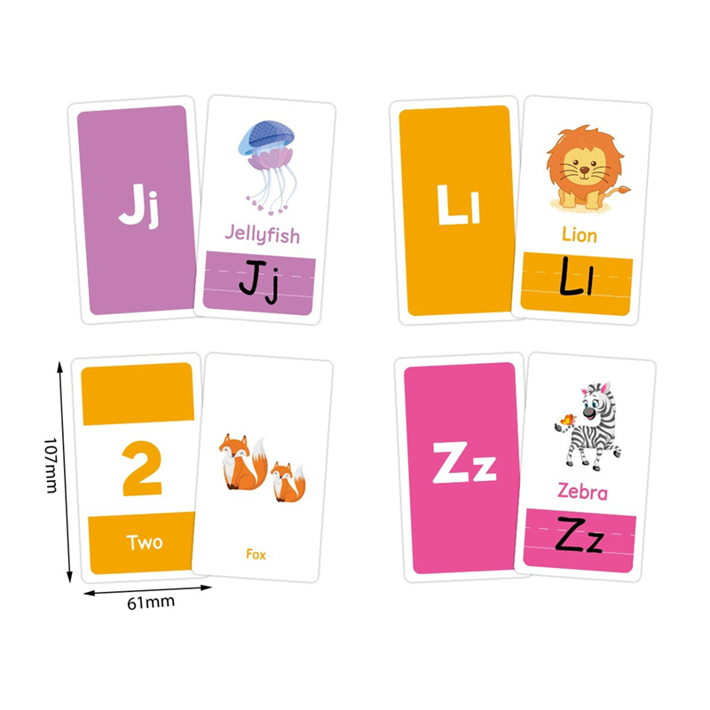 58枚のフラッシュカード 26種類のアルファベット 英語学習 - Flash Card Alphabet のレビューと価格