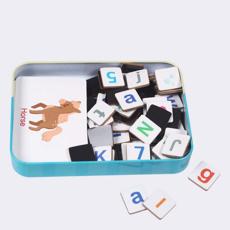 木製パズルフラッシュカードゲーム文字スペル磁気早期学習教育英 - Flash Card Alphabet のレビューと価格